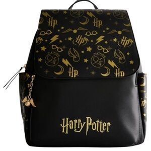 Harry Potter Logo Backpack Zip Main Compartment Adjustable Straps New